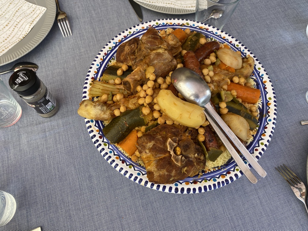Plat servi à la table d’hôtes des Chênes Verts
